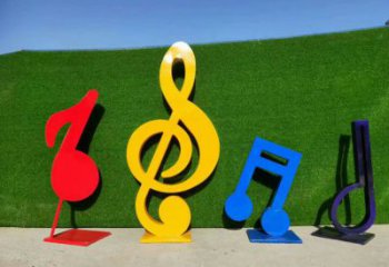 商业街音符雕塑厂家 音乐摆件 烤漆不锈钢音符雕塑生产