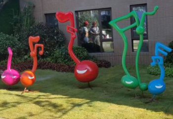 步行街音符雕塑厂家 游乐场小品 大型不锈钢音符雕塑价格