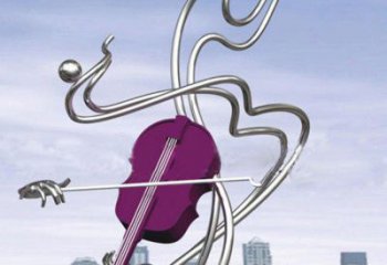 街头音符雕塑厂家 大型别墅区摆件 户外不锈钢音符雕塑生产