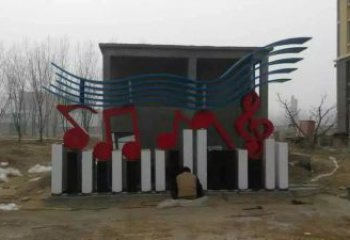 异形乐谱雕塑厂家 现代小品 户外不锈钢乐谱雕塑生产