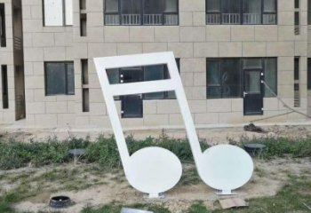 几何乐谱雕塑厂家 现代小品 大门口不锈钢乐谱雕塑制作