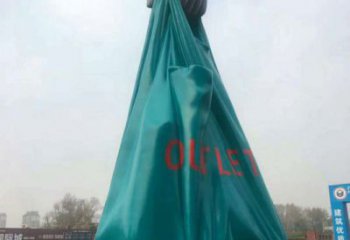街道提包雕塑厂家 现代摆件 烤漆不锈钢提包雕塑生产