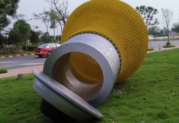 街道灯泡雕塑厂家 现代摆件 镂空不锈钢灯泡雕塑生产