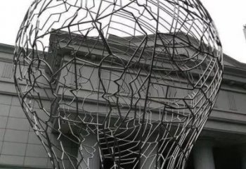 镂空电灯泡雕塑厂家 园林小品 现代不锈钢电灯泡雕塑
