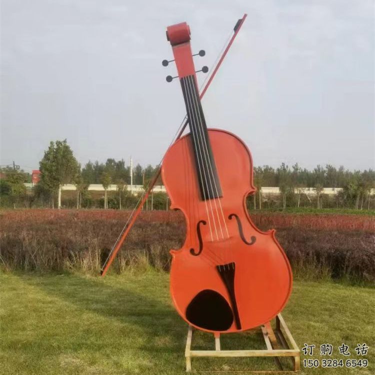 大型提琴雕塑厂家 抽象小品 户外不锈钢提琴雕塑