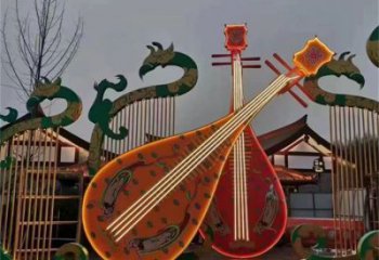 创意提琴雕塑厂家 烤漆小品 公园不锈钢提琴雕塑