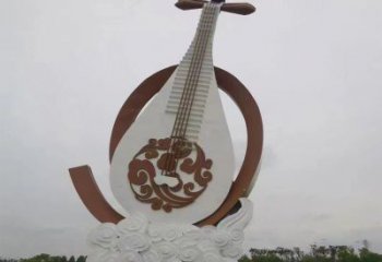 异形大提琴雕塑厂家 现代小品 创意不锈钢大提琴雕塑
