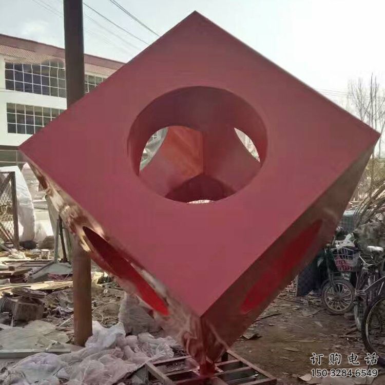 镂空正方体雕塑厂家 园林小品 烤漆不锈钢正方体雕塑厂家 镂空正方体雕塑厂家 园林小品 烤漆不锈钢正方体雕塑厂家