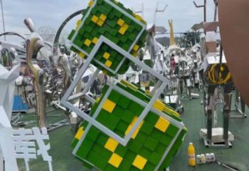 大型商场魔方雕塑厂家 创意摆件 烤漆不锈钢魔方雕塑厂家