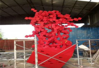 喷漆几何体雕塑厂家 中式小品 广场不锈钢几何体雕塑厂