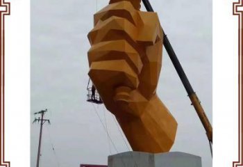 创意拳头雕塑厂家 烤漆小品 公园不锈钢拳头雕塑厂