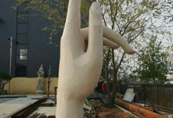商业街手势雕塑厂家 抽象摆件 大型不锈钢手势雕塑厂