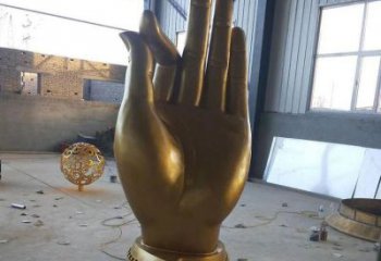 异形佛手雕塑厂家 现代小品 大型不锈钢佛手雕塑厂