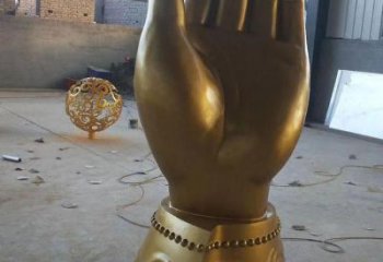 广场佛手雕塑厂家 现代小品 大型不锈钢佛手雕塑厂