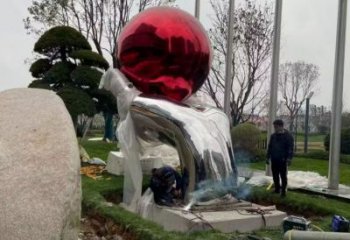 商业街佛手雕塑厂家 街头摆件 大型不锈钢佛手雕塑厂