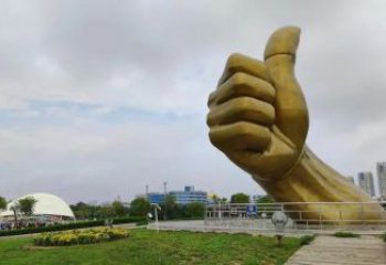 异形大拇指雕塑厂家 现代小品 创意不锈钢大拇指雕塑厂