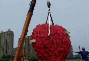 创意爱心雕塑厂家 户外小品 公园不锈钢爱心雕塑厂