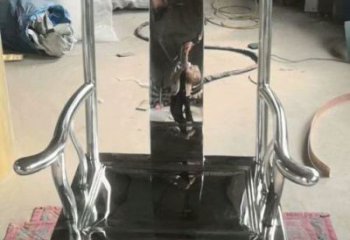 镜面椅子雕塑厂家 大型摆件 现代不锈钢椅子雕塑厂