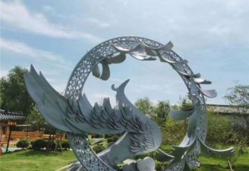 几何圆盘雕塑厂家 创意小品 镂空不锈钢圆盘雕塑厂