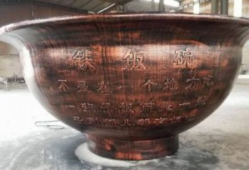 创意大碗雕塑厂家 烤漆小品 公园不锈钢大碗雕塑厂