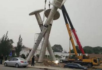 商业街螺钉雕塑厂家 现代摆件 大型不锈钢螺钉雕塑厂
