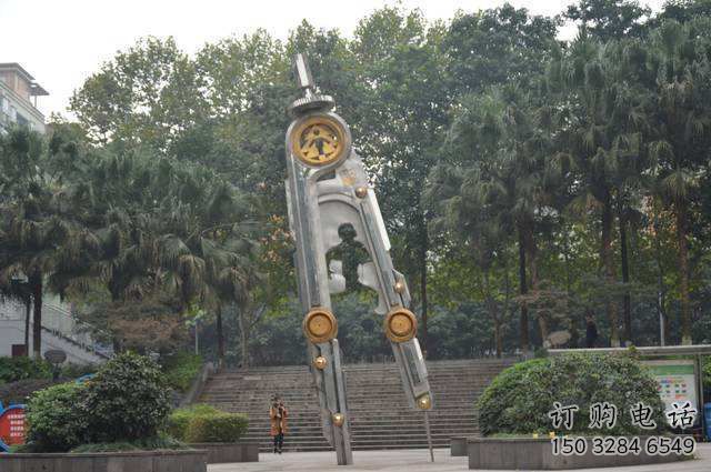 广场圆规雕塑厂家 创意小品 现代不锈钢圆规雕塑厂