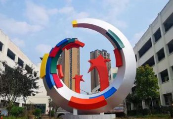 大型彩虹雕塑厂家 锻造小品 户外不锈钢彩虹雕塑厂