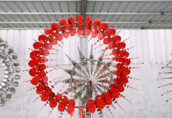 商业街风动雕塑厂家 户外摆件 大型不锈钢风动雕塑厂