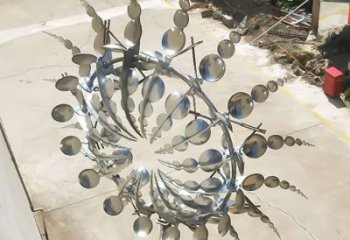 步行街风动雕塑厂家 游乐场小品 户外不锈钢风动雕塑制作