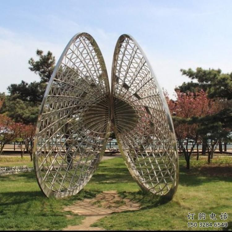 镂空贝壳雕塑厂家 园林小品 住宅小区不锈钢贝壳雕塑厂