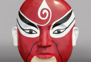 彩绘脸谱雕塑厂家 京剧摆件 街头不锈钢脸谱雕塑厂