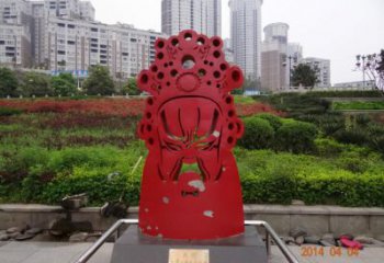 公园脸谱雕塑厂家 户外摆件 欧式不锈钢脸谱雕塑厂