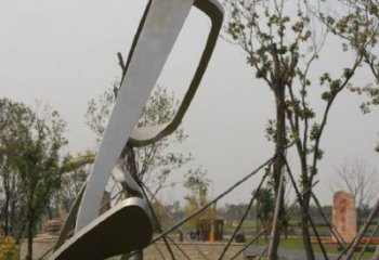抽象眼镜雕塑厂家 欧式小品 户外不锈钢眼镜雕塑厂