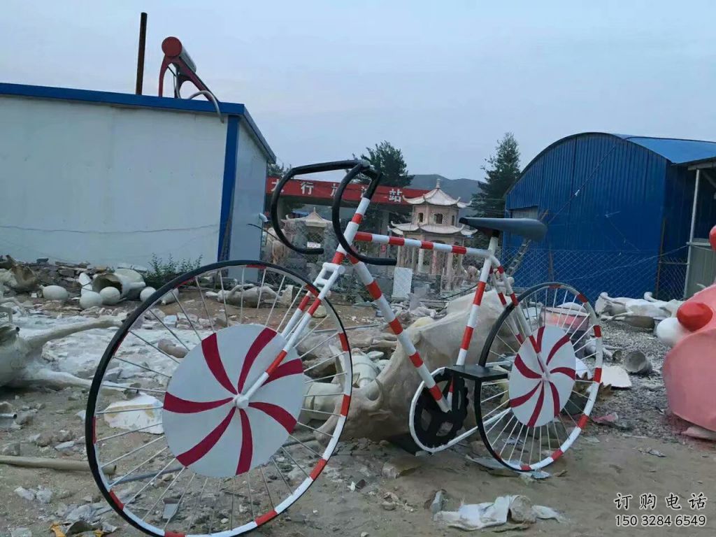 广场自行车雕塑厂家 公园小品 现代不锈钢自行车雕塑厂