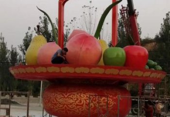 喷漆菜篮子雕塑厂家 中式小品 大型不锈钢菜篮子雕塑价格