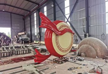 园林鼓雕塑厂家 烤漆小品 中式不锈钢鼓雕塑厂家价格