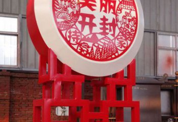 中式鼓雕塑厂家 烤漆小品 游乐场不锈钢鼓雕塑加工厂