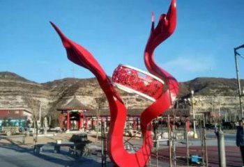 大型大鼓雕塑厂家 锻造小品 庭院不锈钢大鼓雕塑厂