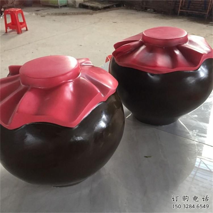 仿古酒坛雕塑厂家 抽象小品 房地产不锈钢酒坛雕塑生产