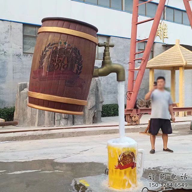现代酒坛雕塑厂家 大型别墅区摆件 烤漆不锈钢酒坛雕塑生产