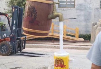 公园酒坛雕塑厂家 户外摆件 大型不锈钢酒坛雕塑定制