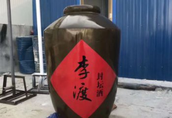 中式酒坛雕塑厂家 广场小品 大型不锈钢酒坛雕塑制作