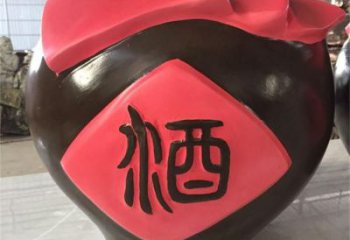 抽象酒坛雕塑厂家 公园小品 大型不锈钢酒坛雕塑加工厂