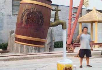 现代酒坛雕塑厂家 大型别墅区摆件 烤漆不锈钢酒坛雕塑生产