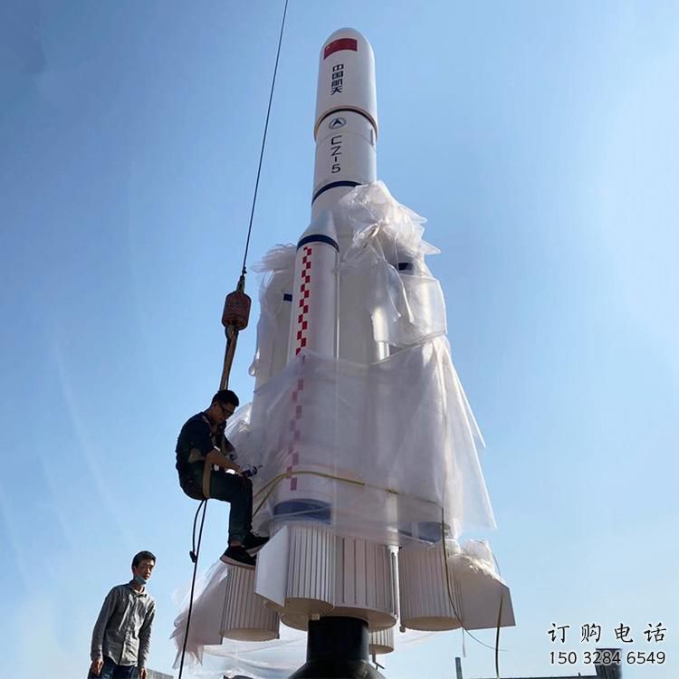抽象火箭雕塑厂家 现代小品 户外不锈钢火箭雕塑定做