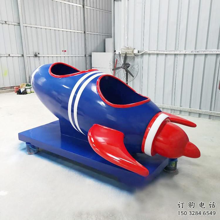 现代火箭雕塑厂家 大型别墅区摆件 制作不锈钢火箭雕塑