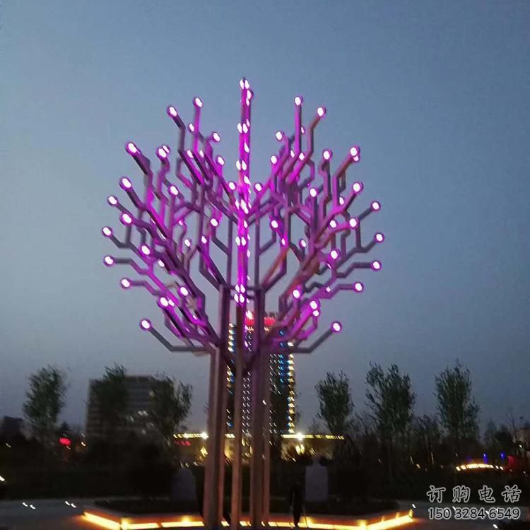 几何雪花雕塑厂家 发光小品 街头不锈钢雪花雕塑厂