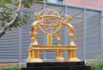 广场浑天仪雕塑厂家 现代小品 大型不锈钢浑天仪雕塑制作