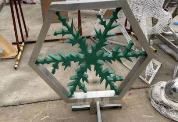园林雪花雕塑厂家 镜面小品 中式不锈钢雪花雕塑厂