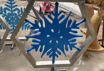 街道雪花雕塑厂家 现代摆件 镜面不锈钢雪花雕塑生产